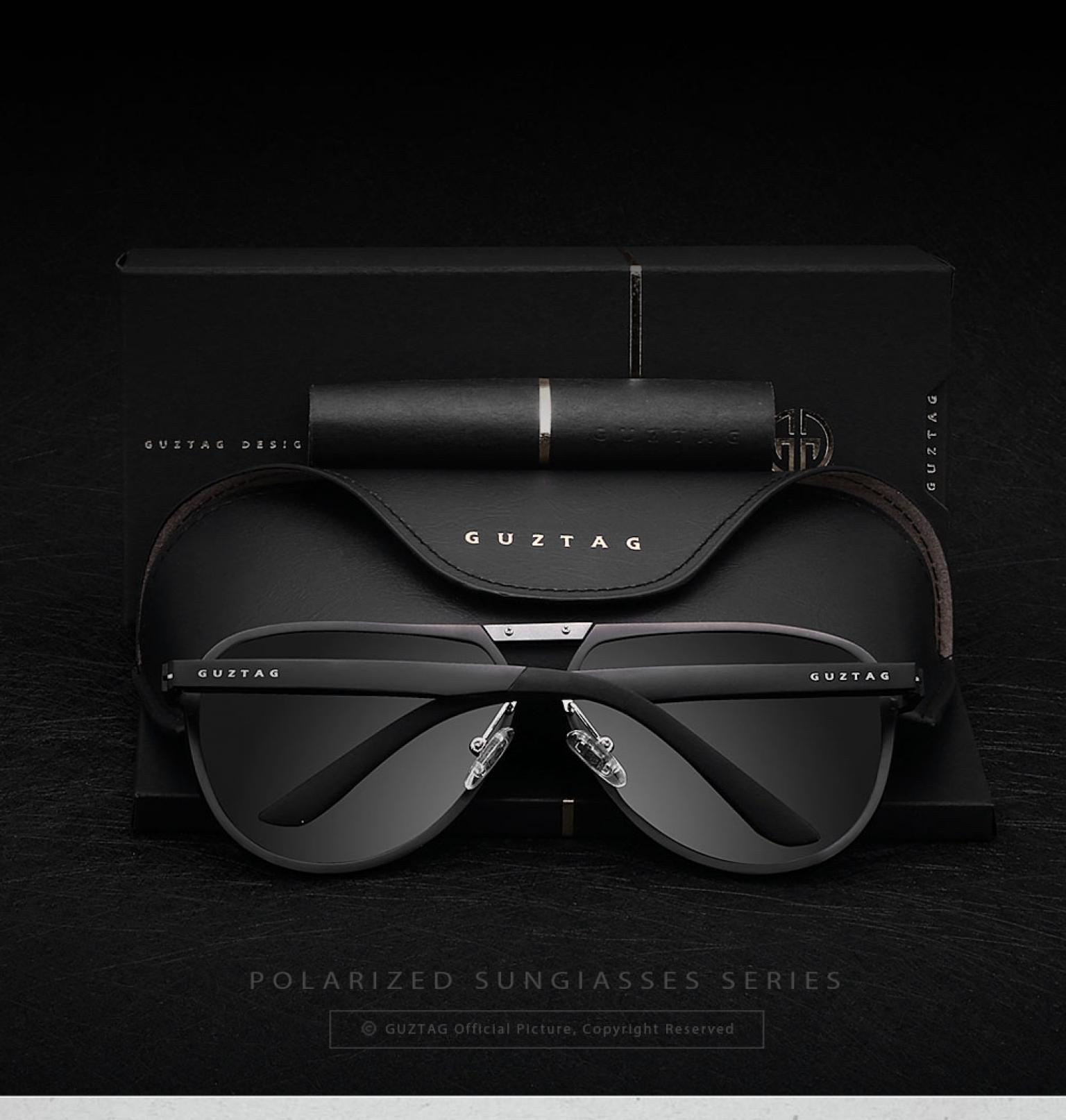 Guztag Original Unisex Classic Brand Men Aluminum Sunglasses Hd Polarized Uv400 Mirror Male Sun Glasses Women For Men Oculos De Sol G9828